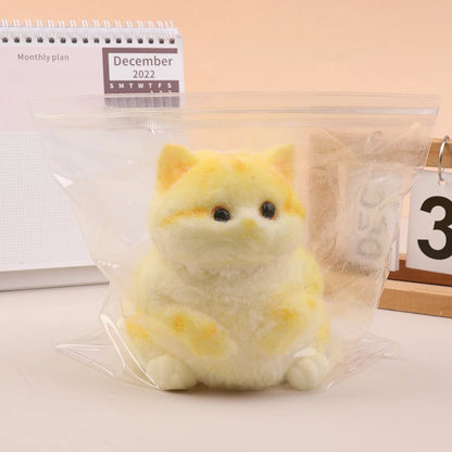 Schattige Jumbo Kitty Kat Taba Siliconen Pluche Speelgoed - Handgemaakte Squeeze Mochi voor Stressverlichting & Ontspanning - Perfect Cadeau voor Kattenliefhebbers!