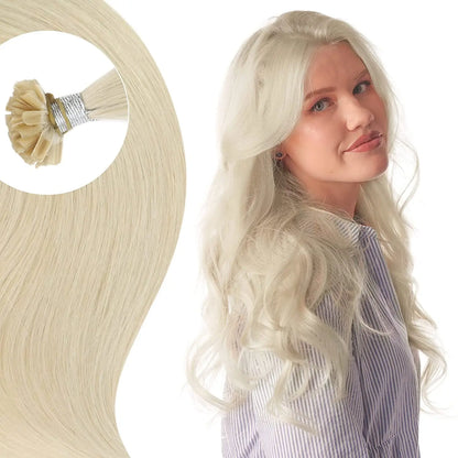 Luxe Volle Glans U Tip Fusion Haar Extensions - Balayage Kleuren met 40-50g Keratine Lijm Parels - Premium Vooraf Gebond Haarextensions