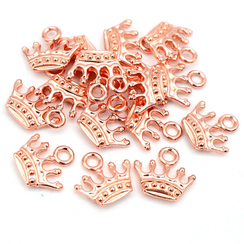 20pcs Crown Charms Antique Silver Gold Bronze Pendants