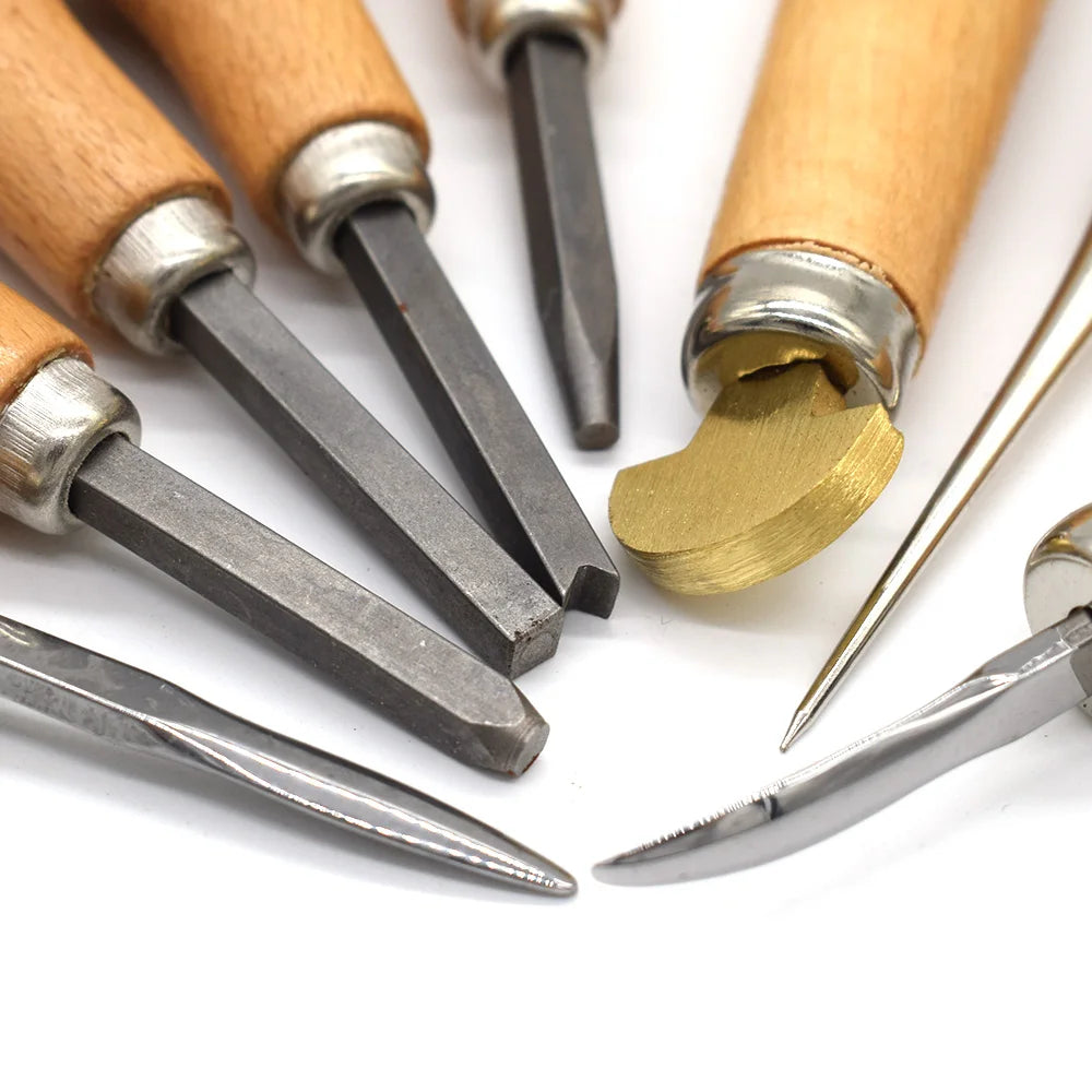 Gemstone Setting Tool Bezel Pusher Jewelry Tool Wooden Handle Diamond ...