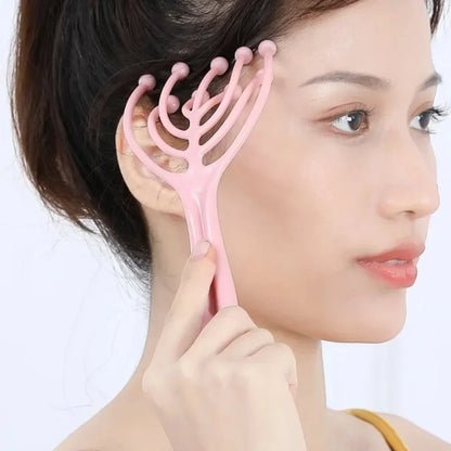Geniet van ultieme ontspanning met onze 1 stuk vijfvinger hoofdmassager - hoofdhuid- en nekmassager voor stressverlichting en spa-achtige haarverzorging!