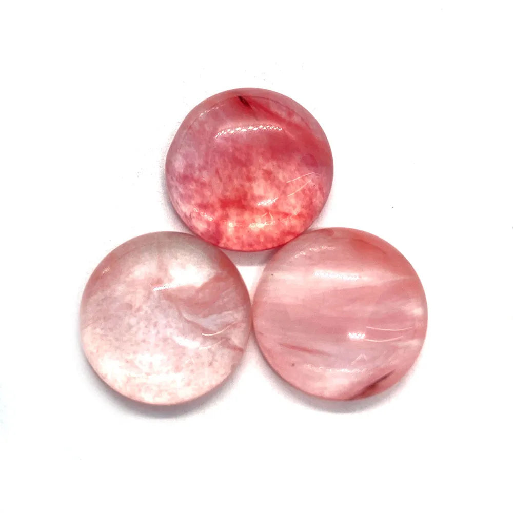 Round Natural Stone Cabochons 4-25mm Flat Back Gemstone Cabs 10pcs for Jewelry Making Rings Earrings Pendants