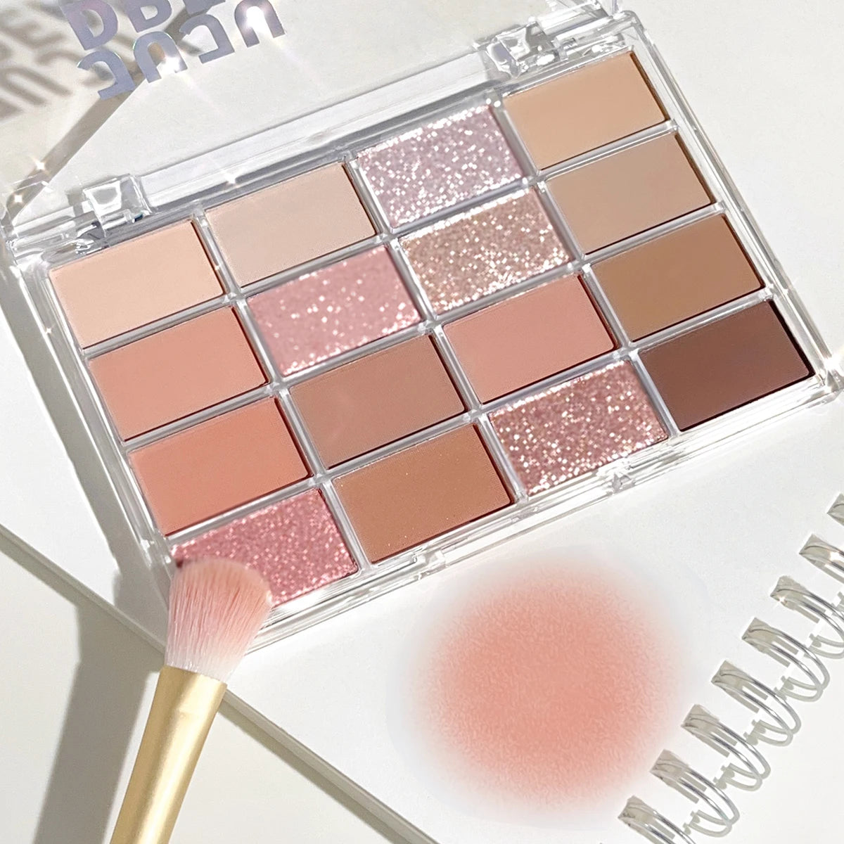 Veelzijdige 16-kleur Matte Oogschaduw Palette - Aardse Bruine Nudes voor Makkelijke Everyday Looks, Langdurige Formule