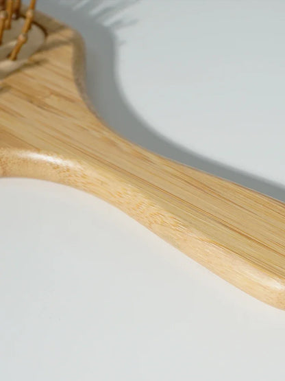 Natuurlijke Eco Bamboe Haarborstel met Antistatische Ontwarring en Hoofdhuidmassage - Ideale Stylingtool voor Vrouwen en Mannen