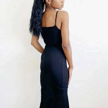 Chique Dames Mouwloze Rugloze Bodycon Maxi Jurk - Elegante Zomer Lounge Stijl voor Moeiteloze Glamour