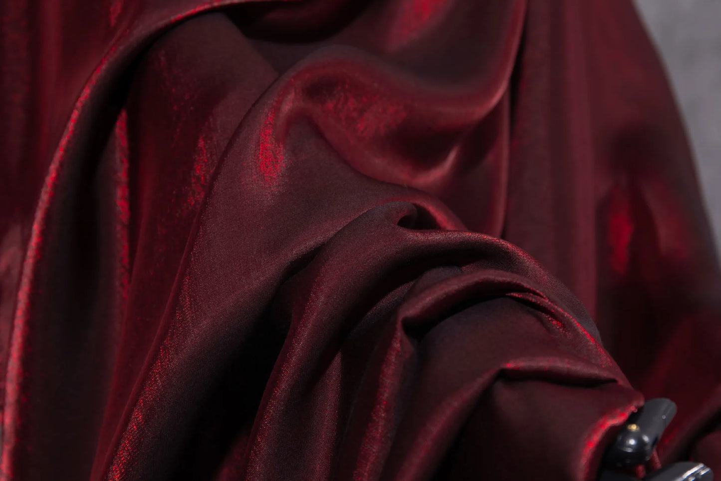 Wine Red Shimmer Fabric 150cm Wide Glazed Silk Look Fabric for Party Dress Sewing DIY Apparel Supplies