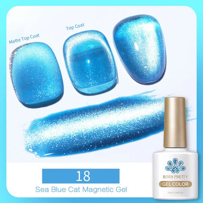 Betoverende Zilveren Maanlicht Kat Magnetische Gel Nagellak - Witte Licht Sprankelende Glitter, Semi- Permanente Nagellak (10ml)