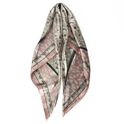 Elegante Zijden Headscarf voor Vrouwen - Luxe Satijnen Zomer Foulard & Stijlvolle 90cm Vierkante Haardoek Bandana