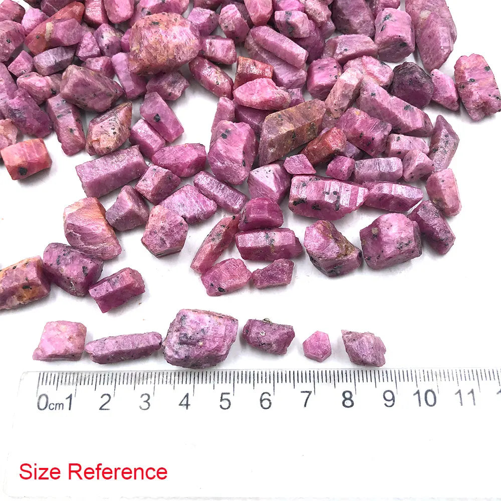 Natural Red Corundum Rough 50g 100g Raw Ruby Stone Bulk Healing Crystals Mineral Specimen for Decor Reiki Craft Supplies