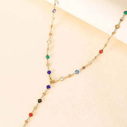 Adembenemende Boheemse Kwastketting voor Vrouwen: Levendige Kristal Zirkoon en Glanzende Strass Statement Sieraden Cadeau