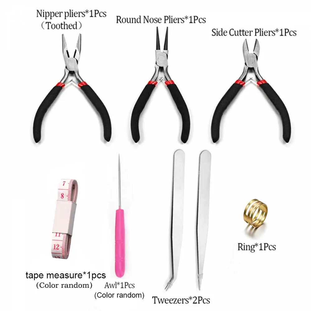 Schmuckherstellung Werkzeug Set 8 teilig Schmuckzangen Perlenwerkzeug Set für DIY Schmuck Reparatur Bastelbedarf