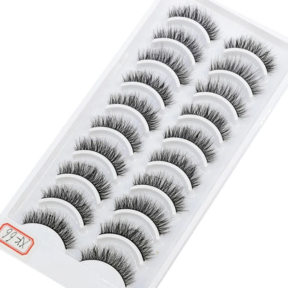 Verhoog je uitstraling met 10 paar luxe natuurlijke lange 3D nerts valse wimpers - Perfect voor make-up liefhebbers!