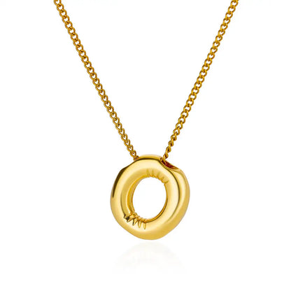 Stijlvolle Chunky Initial Hangertjes Kettingen voor Vrouwen - Gouden RVS A tot Z Bedels, Waterdichte Sieraden Perfect als Verjaardagscadeaus!