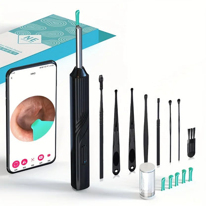 Premium Slimme Visuele Oorwasverwijderaar Kit: 1080P HD Otoscope Camera, 8-delige Oorreiniger Set en 6 LED Lichten voor Effectieve Oorverzorging