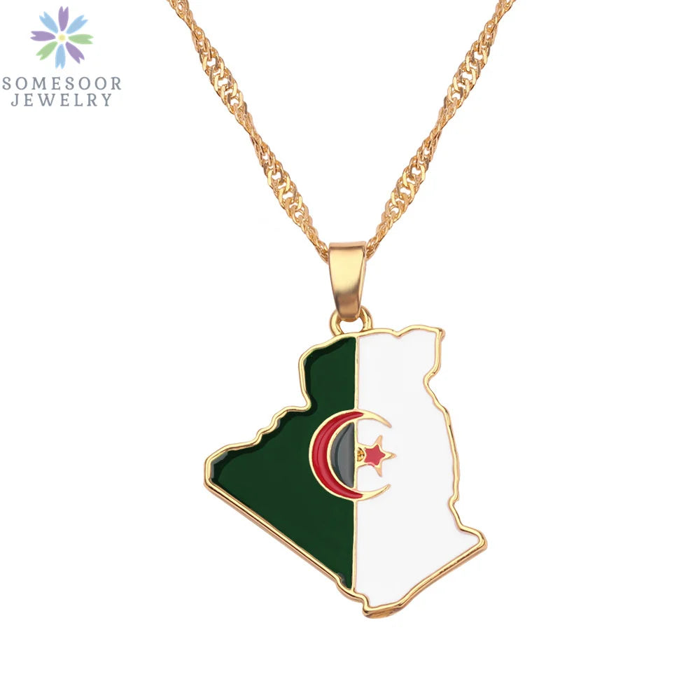Stijlvolle SOMESOOR Afrikaanse nationale vlag ketting - Vier Nigeria, Ghana en Jamaica met hip-hop emaille hanger kettingjuwelen - Perfect cadeau voor vrouwen