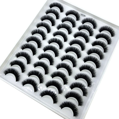 2023 Premium 20 Pairs Natuurlijke Lange 3D Minks Valse Wimpers Makeup Kit - Prachtig Gecontroleerde Mink Wimper Extensies voor Verbluffende Ogen!