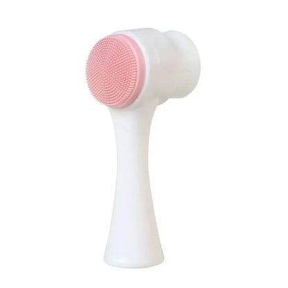 Revolutionaire 3D Dubbelzijdige Silicone Gezichtsreinigingsborstel met Zachte Haren - Handmatige Massage Exfoliator voor een Stralende Huid!