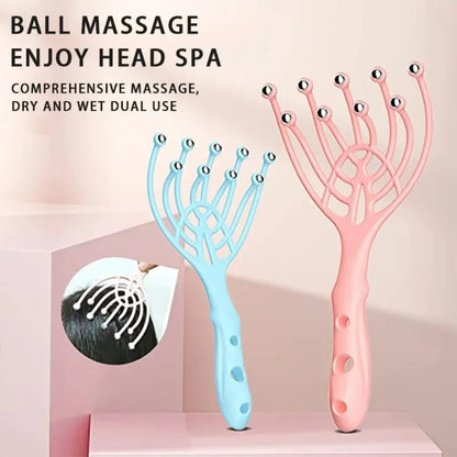 Geniet van ultieme ontspanning met onze 1 stuk vijfvinger hoofdmassager - hoofdhuid- en nekmassager voor stressverlichting en spa-achtige haarverzorging!