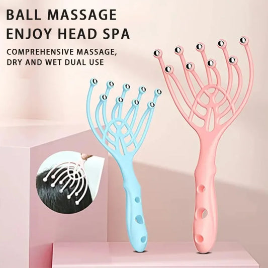Geniet van ultieme ontspanning met onze 1 stuk vijfvinger hoofdmassager - hoofdhuid- en nekmassager voor stressverlichting en spa-achtige haarverzorging!