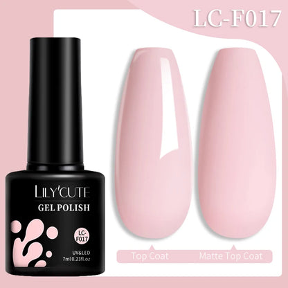 LILYCUTE 7ML Snelle-Extensions Nagelgel - Semi-permanente Acryl Kristalwit & Helder Nude Nagellak voor Prachtige UV Opbouw