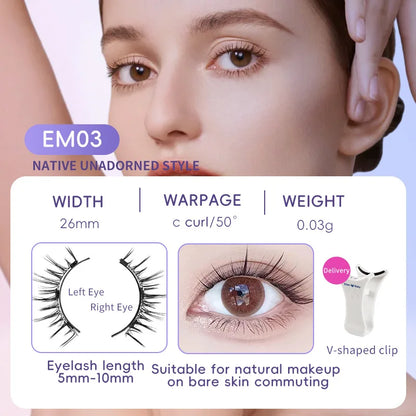 Magnetische Valse Wimpers - 4 stuks/1 paar van Eenvoudig Te Dragen, Zachte en Natuurlijke Quantum Magnet Oogmake-up met Applicator, Geen Lijm Nodig!