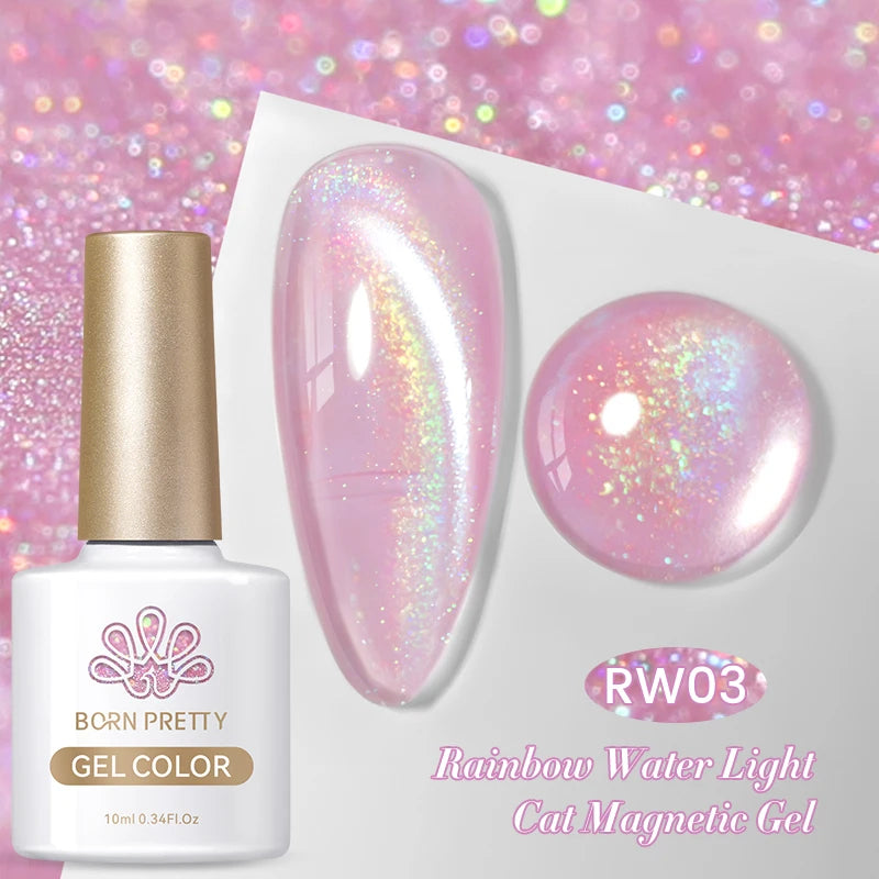 Betoverende Zilveren Maanlicht Kat Magnetische Gel Nagellak - Witte Licht Sprankelende Glitter, Semi- Permanente Nagellak (10ml)