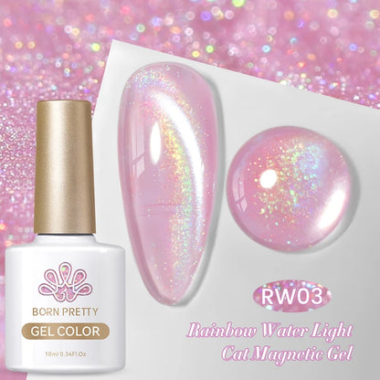 Betoverende Zilveren Maanlicht Kat Magnetische Gel Nagellak - Witte Licht Sprankelende Glitter, Semi- Permanente Nagellak (10ml)