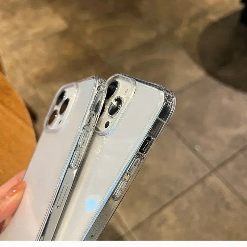 Elegante Duidelijke Zachte Acryl Telefoonhoes voor iPhone 16 15 Pro Max 11 12 13 14 15 Pro XS XR 7 8 Plus - Schokbestendige Bescherming