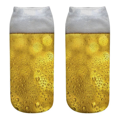 Trendy Ademend Korte Katoenen Sokken met Grappige 3D Skull Letterprint voor Mannen – Stijlvolle Laag Model Sport Boot Sokken