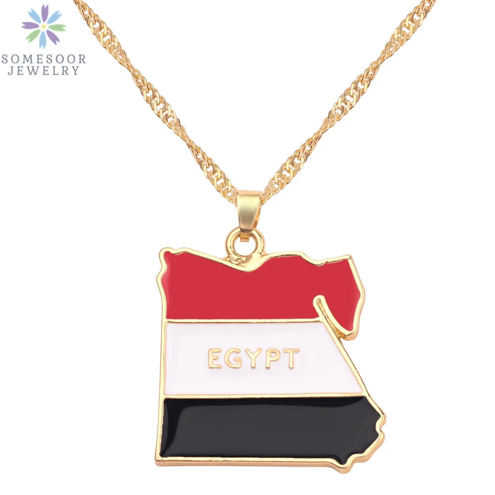 Stijlvolle SOMESOOR Afrikaanse nationale vlag ketting - Vier Nigeria, Ghana en Jamaica met hip-hop emaille hanger kettingjuwelen - Perfect cadeau voor vrouwen