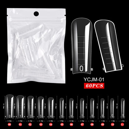 60 stuks Nagelverlengingsvormen voor Snelle UV Gel Polish Toepassing - Perfect voor Acrylnagels en Valse Nagelkunst met Dual System Manicure Accessoires!