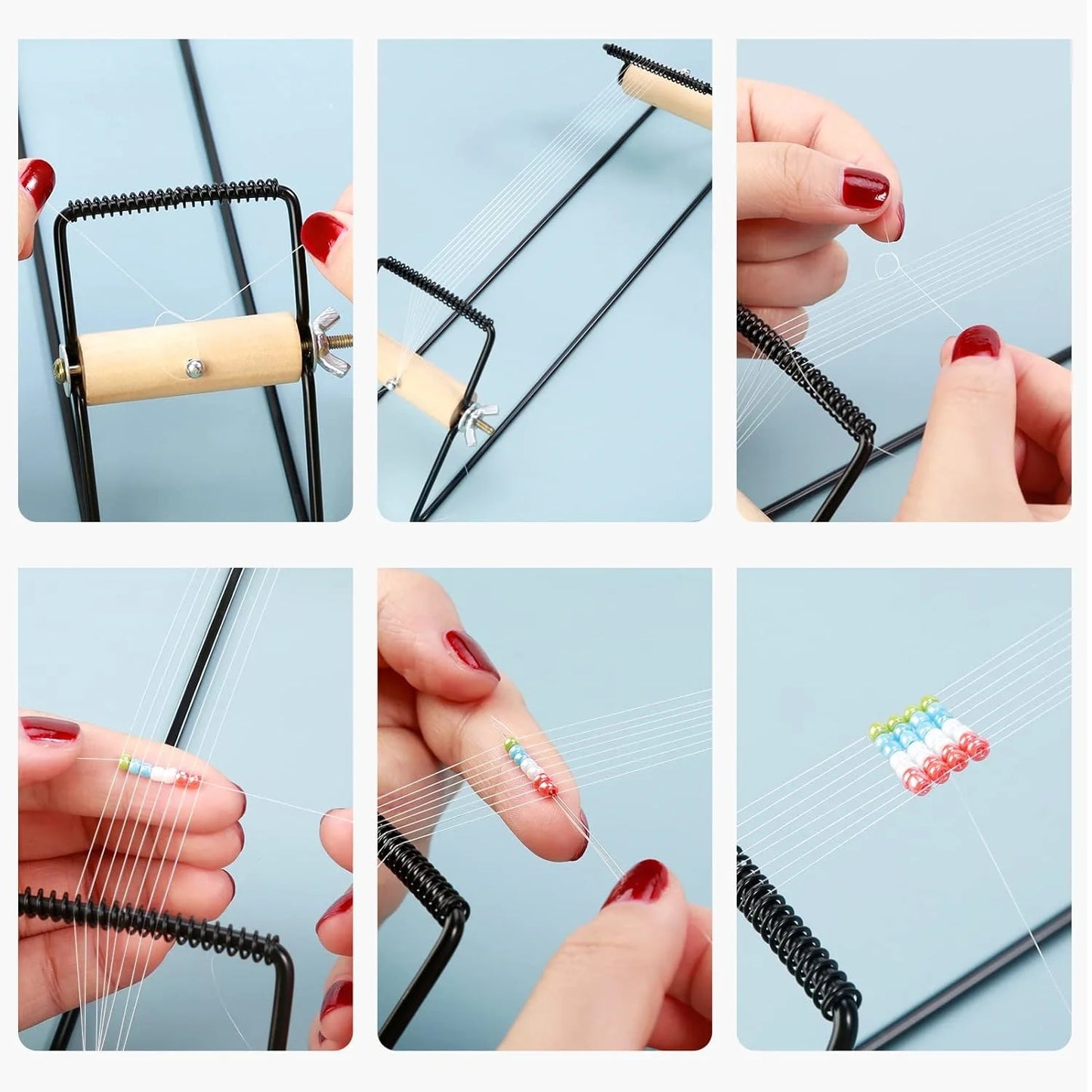 Perlenwebrahmen DIY Set Schmuckherstellung für Armbänder Ohrringe Halsketten Bastelset