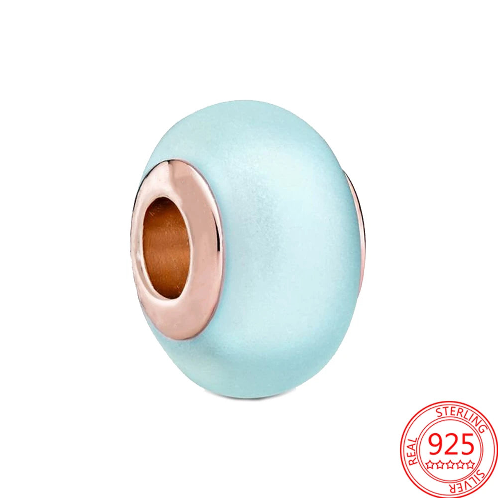 925 Sterling Silver Charm Beads Hearts Scooter Dumbbell Pearl DIY Bracelet Jewelry Making Supplies