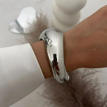 Luxe Brede Handboeien in Punk Goud en Zilver - Gedurfde Geometrische Metalen Statement Sieraden voor Vrouwen en Mannen