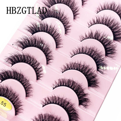 Verhoog je uitstraling met 10 paar luxe natuurlijke lange 3D nerts valse wimpers - Perfect voor make-up liefhebbers!