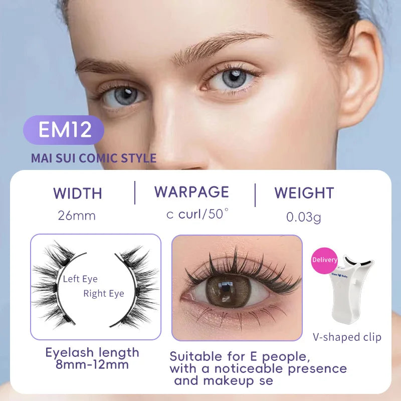 Magnetische Valse Wimpers - 4 stuks/1 paar van Eenvoudig Te Dragen, Zachte en Natuurlijke Quantum Magnet Oogmake-up met Applicator, Geen Lijm Nodig!