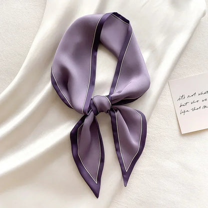 Trendy Floeiende Satijnen Zijde Haar Riem Sjaal voor Vrouwen – Stijlvolle Nekstrik, Tas Sjaal en Skinny Haarband – 2024 Collectie