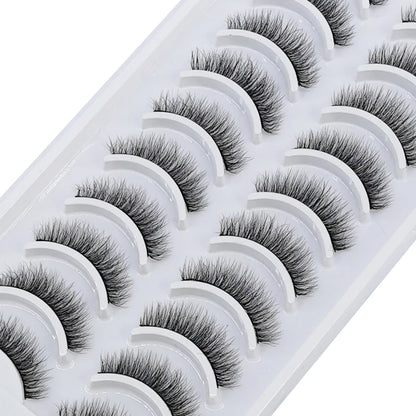 Verhoog je uitstraling met 10 paar luxe natuurlijke lange 3D nerts valse wimpers - Perfect voor make-up liefhebbers!