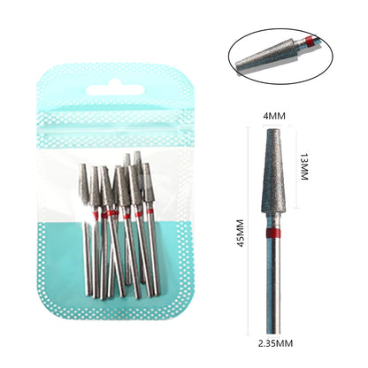 Ultimate 10-delige Diamanten Vijl Bit Set voor Perfecte Manicure & Pedicure met Elektrische Machine - Inclusief Borstel en Freesgereedschap
