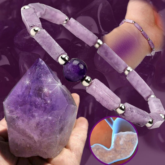 Revitaliserende Amethistarmband voor Lichaamszuivering en Afslanking - Geneeskrachtige Sieraad voor Yoga, Meditatie en Attente Cadeaus voor Mannen en Vrouwen