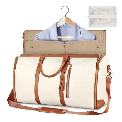 Stylish and Spacious Foldable Women's Travel Duffel Bag - Perfect for Business and Leisure with Durable PU Leather Design