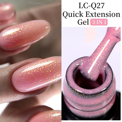 LILYCUTE 7ML Snelle-Extensions Nagelgel - Semi-permanente Acryl Kristalwit & Helder Nude Nagellak voor Prachtige UV Opbouw