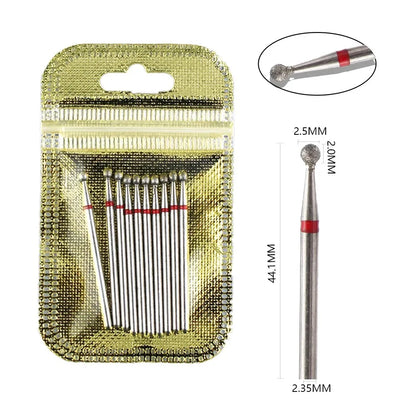 Ultimate 10-delige Diamanten Vijl Bit Set voor Perfecte Manicure & Pedicure met Elektrische Machine - Inclusief Borstel en Freesgereedschap