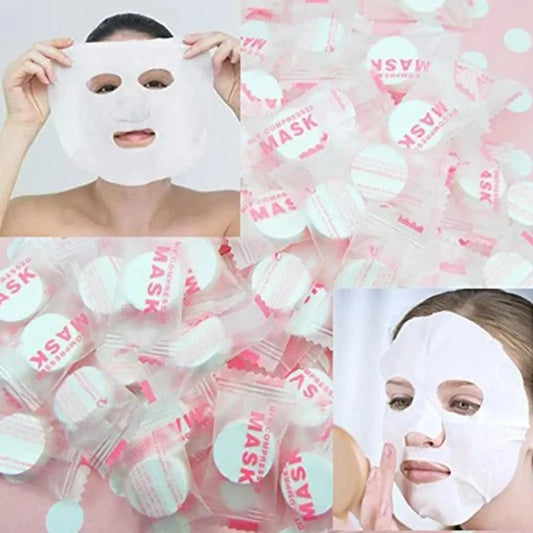Luxe Wegwerp Gecomprimeerde Gezichtsmaskers - 30/50PCS Draagbare Niet-geweven Gezichtsdoek Munten voor Huidverzorging On-the-Go