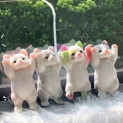 Schattige Extra Grote Flocking Kat Stressverlichting Speelgoed - Perfect Sensory Fidget voor Kinderen en Volwassenen! Ideaal voor Angsten en Ontspanning, Knijp je Zorgen Weg!