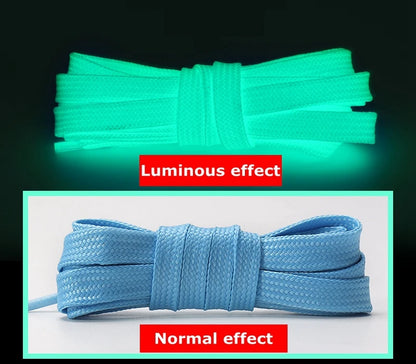 Levende Luminieuze Platte Veters - 6 Kleurkeuzes voor Elke Gelegenheid, Perfect voor Alle Schoenen! Ideaal voor Feesten, Nachtlopen en Unisex Stijl - 1 Paar