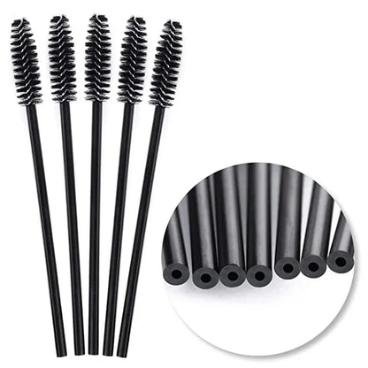 Premium Wegwerp Wimperspenselen - 50/1000 Stuks Wimpersuite en Oogbrauw Applicator Wandjes voor Perfecte Make-up Toepassing