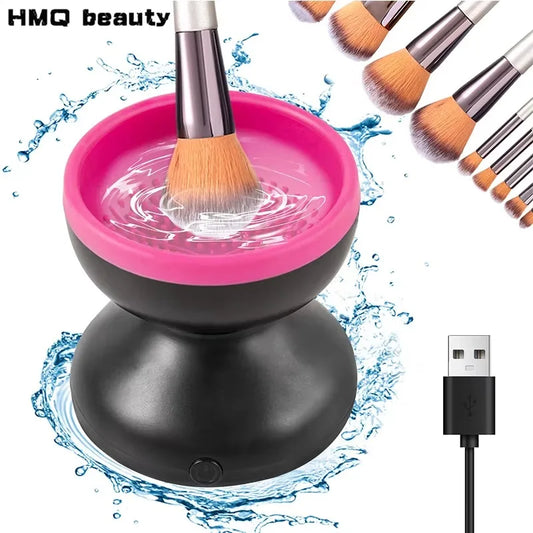 Moeiteloze USB Make-up Borstelreiniger - Automatische Siliconen Elektrische Droger voor Sprankelend Schone Cosmetica!