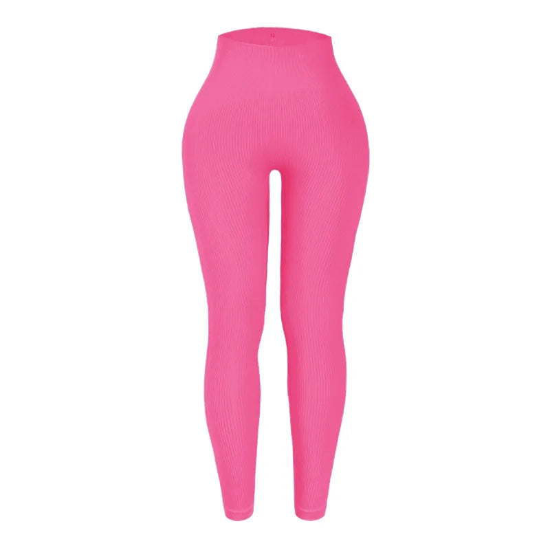 Verhoog je training met hoge taille naadloze gebreide yoga leggings voor vrouwen - stijlvol, slankmakend en perfect voor hardlopen en fitness!
