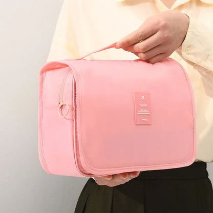 Chic Waterdichte Reis Make-up Tas - Stijlvolle Toilettas Organizer & Badhaak Zak voor Vrouwen - Premium Kwaliteit Oppslagoplossing!